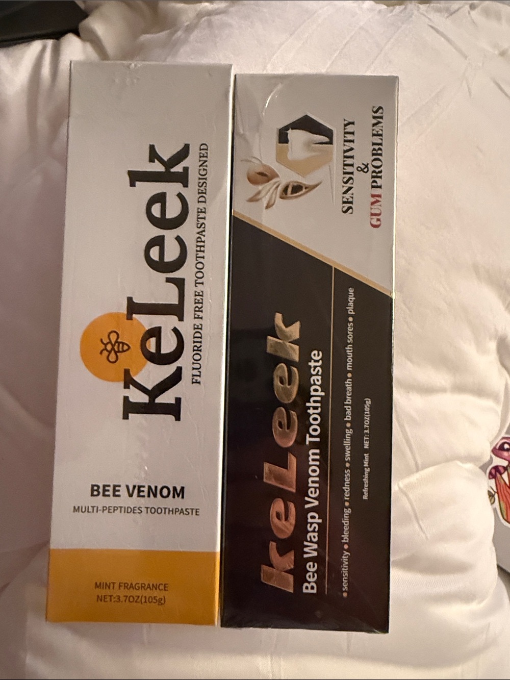 KELEEK BEE VENOM MULTI-PEPTIDES TOOTHPASTE 3.7OZ AND sensitivity & gum problems